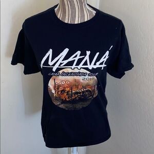 Mana 2015 Black Distressed Graphic Shirt